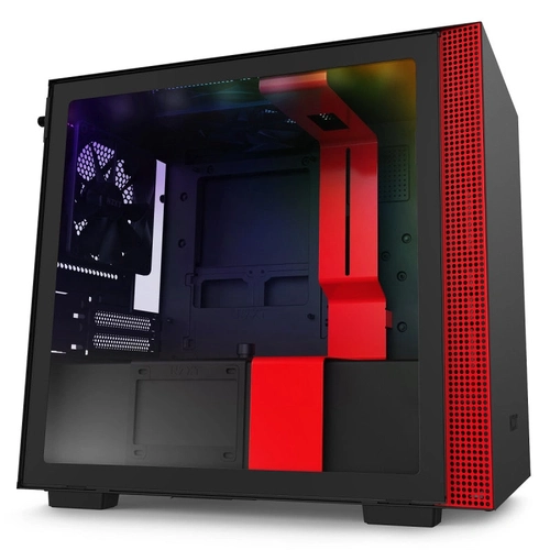 Gabinete NZXT H210I Matte Black/Red - CA-H210I-BR