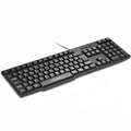 Teclado com Fio Slim Conexão PS2 Cabo de 130cm Resistente Água Preto - TC225