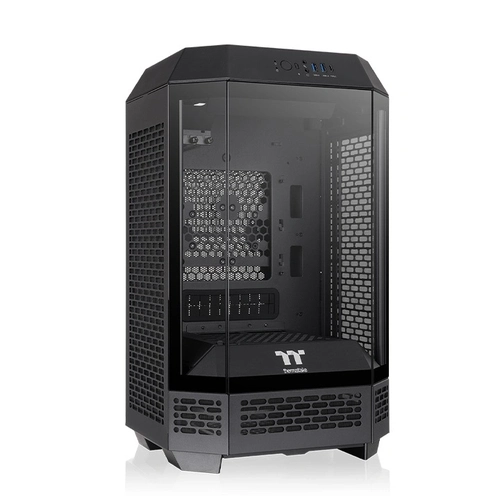 Gabinete Thermaltake Mini Tower 250 , Painel de Vidro,  2x Fans 120mm, Black - CA-1Z9-00S1WN-00