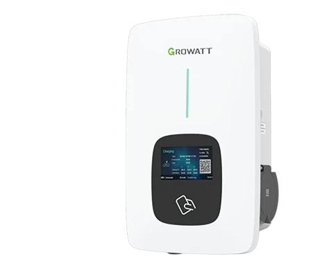 Carregador Elétrico Growatt THOR11AS-P-V1 – Wallbox 11 kW AC, Trifásico 380 V, Cabo 5 m Tipo 2, Conectividade Wi-Fi