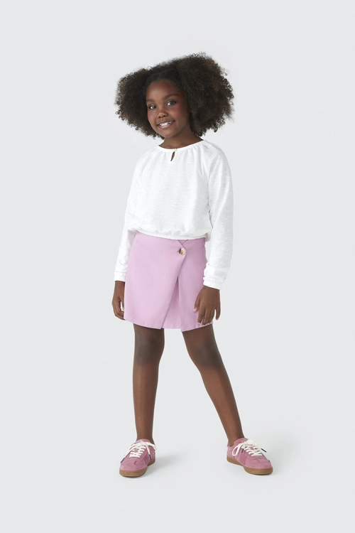 Blusa Manga Longa Flamê Branca Elástico Hering - Feminina