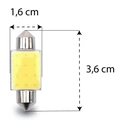 Par De Lampadas Tarponn Tp-5032 Led Torpedo Sj-cob-12c - 36mm 12v 6000k