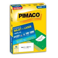 Etiqueta Adesiva Pimaco A4 A4350 55,8 X 99,0mm com 100 Folhas