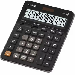 Calculadora Casio Energia Solar Preta - Gx-14b