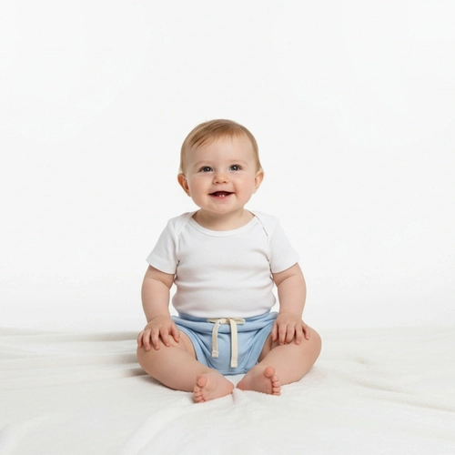 Shorts Avulso Barra Virada Suedine Liso Masculino BabyCotton