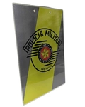Prancheta Alumínio Operacional- Fundo Prata e Verde c/Logo da PMESP