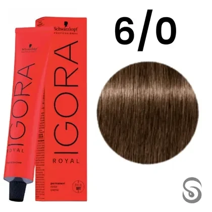Schwarzkopf Igora Royal Coloração 6/0 Louro Escuro Natural 60ml