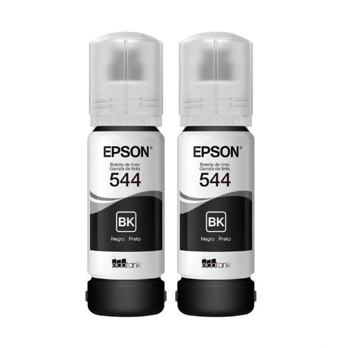 Refil De Tinta Epson T544 2 Garrafas Pretas - T544120-2p