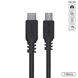 Cabo Usb Tipo c para Mini Usb b 2.0 para Type c Tipo c 1 Metro Preto - Pucmbp-1
