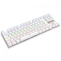 Teclado Mecanico Gamer T-Dagger Bora Branco Rainbow Switch Brown - T-TGK313W