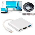 Cabo Adaptador F3 3 em 1 Usb-C Tipo-C Para HDMI USB 3.0 - JC-TYC-HM31 118