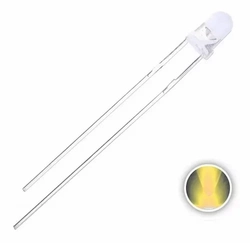 Kit Led 3mm Alto Brilho - 10 Peças Amarelo