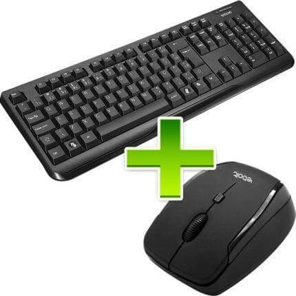 Kit Teclado E Mouse Sem Fio 2,4 Ghz Kb2044 Preto Ebolt