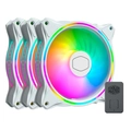 Fan/cooler para Gabinete Masterfan Mf120 Halo - Rgb - 120mm - 3 Unidades - Branco - Mfl-b2dw-183pa-r1