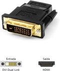 Adaptador DVI Macho P/HDMI Femea Plus Cable - ADP-DVIHDMI10BK