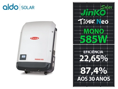 Gerador De Energia Solar Fronius Metalica Perfil 55cm Romagnole Fronius Gf 31,59kwp Jinko Tiger Neo Mono 585w Eco 25kw 1