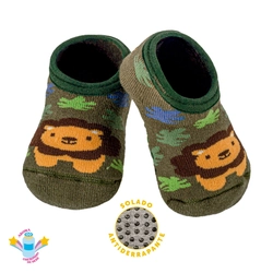 Sapatinho Bebê Estampado Antiderrapante Leke - Masculino