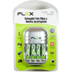 Carregador De Pilhas Flex AA e AAA Bivolt - FXC03AAA