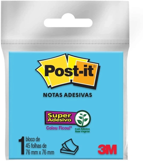 Notas Adesivas Cor Azul - Popst-it 3M
