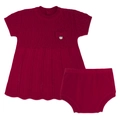 Conjunto Vestido e Calcinha Tricot - Vermelho Feminino