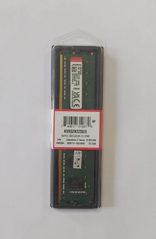 Memória Desktop 8gb ddr4 3200mhz kvr32n22s6/8 - Kingston