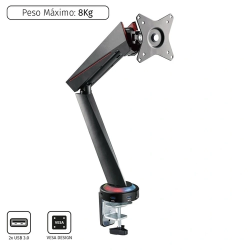 Suporte para Monitor a Gás c/ USB Pcyes 17 - 32 Vesa - Psgam1732