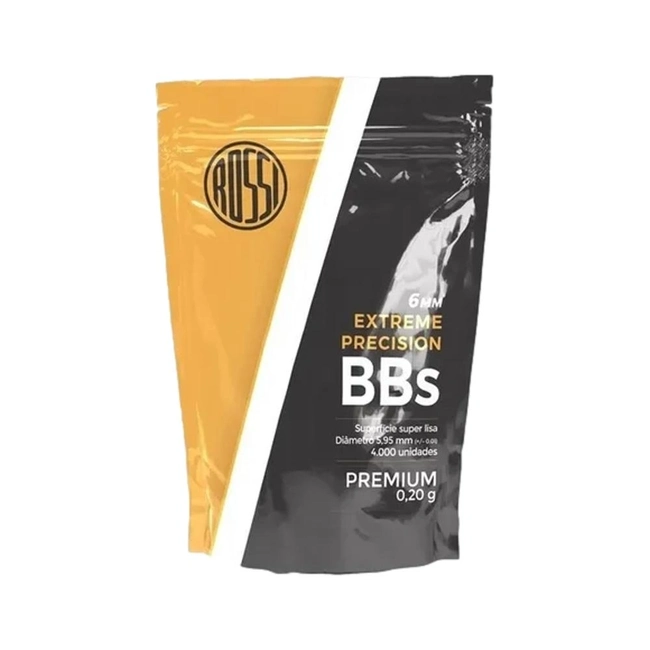 Esfera Plástica BB’S 0,20G 4.000 Unidades 6MM (Rossi)