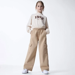 Calça Sarja Cargo Bege Hering - Feminina