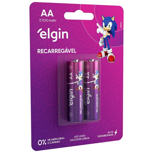Pilha Recarregável Elgin Aa 2700 Mah C/2 - 82174