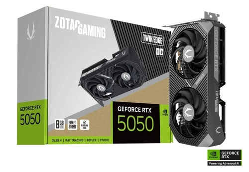 Placa de Video 8GB RTX5050 Zotac Twin Edge OC - ZT-B50500H-10M
