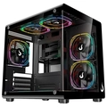 Gabinete Rise Mode Galax Glass X Mini Preto - Rm-ga-ggxn-fb
