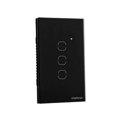 Interruptor Smart Wi-fi Touch 3 Preto Mis 1003 4850056