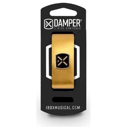 Damper Em Couro Legitimo e Tag Em Metal Dourado Metalico Dmmd02