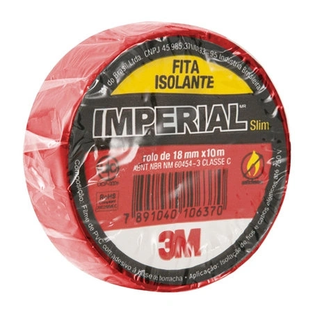Fita Isolante Colorida 3m 18x10 Vermelho