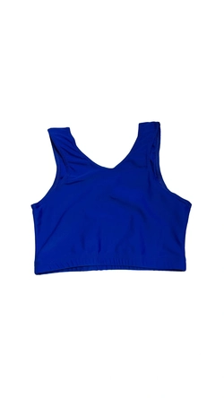 Top Fem Lycra Azul Royal