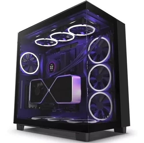 Gabinete Gamer NZXT H9 Elite Mid Tower CM-H91EB-01 Superior, Lateral e Frontal Vidro Preto (Fosco)