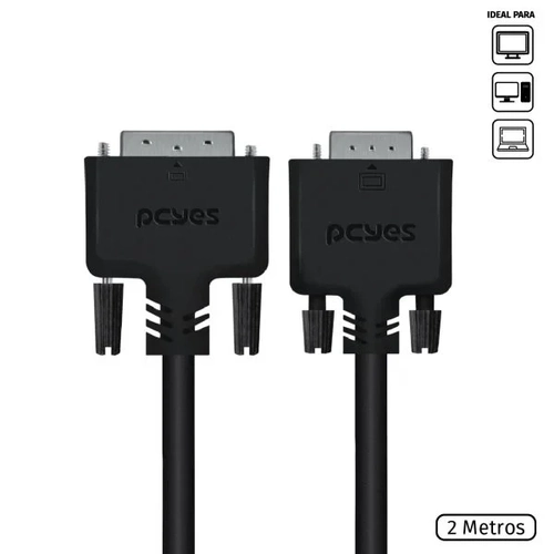 CABO DVI FÊMEA PARA VGA MACHO 2M PDVM15-2
