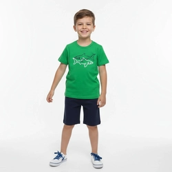 Conjunto Camiseta Manga Curta e Bermuda Tubarão  Romitex ReiRex Masculino