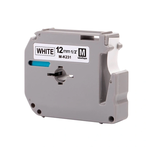 Fita Para Rotulador Brother Hammer M-k231 12mm Preto Sobre Branco