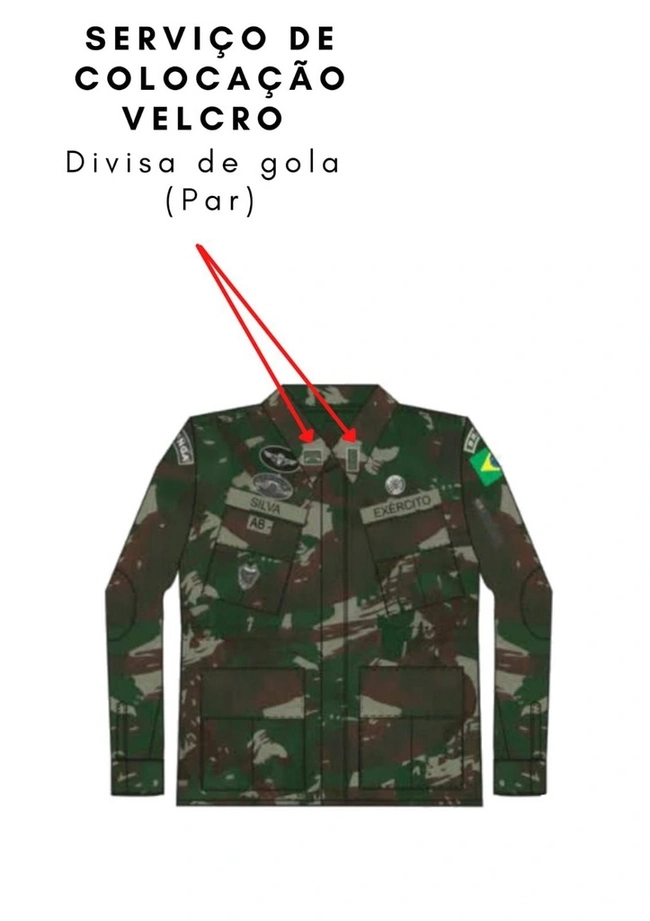 Serviço de Costura Velcro de Gola (Par)