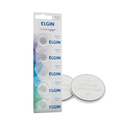 Bateria Botao De Litio Elgin Cr1616 Cartela Com 5