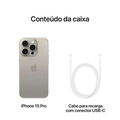 iPhone 15 Pro Max Apple (256GB) Titânio Natural, Tela de 6,7, 5G e Câmera de 48MP
