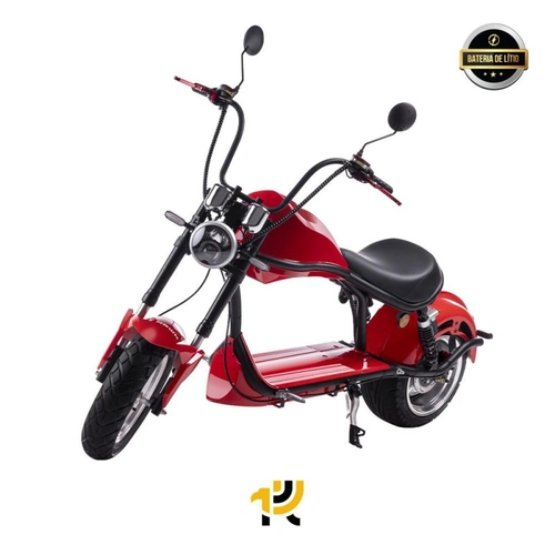 Scooter Chopper Eletrica Hawk Modelo U1 2000w Bat 60v 20ah Red Gs.02