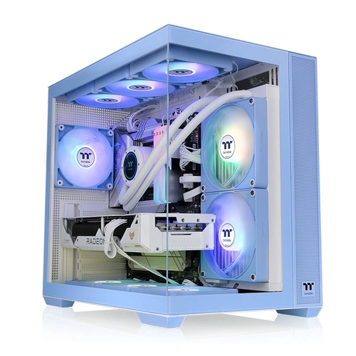 Gabinete Gamer Thermaltake View 380 TG, ARGB, Painel de Vidro, MID-Tower, 4x120mm, Hydrangea blue - CA-1Z2-00MFWN-00