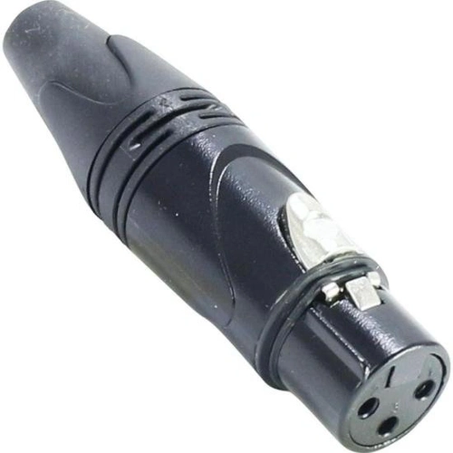 Conector Xlr(f) 3 Pólos Datalink Preto - Pct / 10
