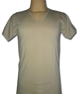Camiseta Bege Gola V (Usada em baixo do Delta)