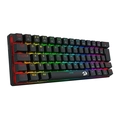 Teclado Mecânico Gamer Redragon Jax Iluminação Rainbow Preto 60% Switch Marrom K613-kb Pt-brown