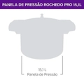 Panela De Pressão De Alta Capacidade Rochedo Pro 15l