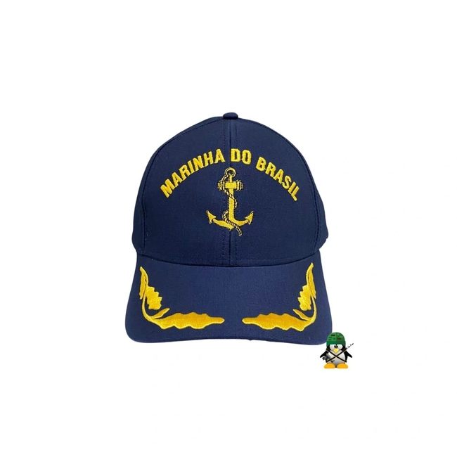 Boné Marinha do Brasil Azul Mrinho (Aba Bordada)