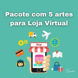 Pacote com 5 artes para Loja Virtual